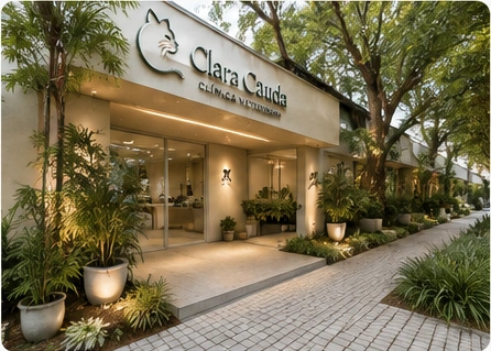 Fachada da Clínica Veterinária Clara Cauda